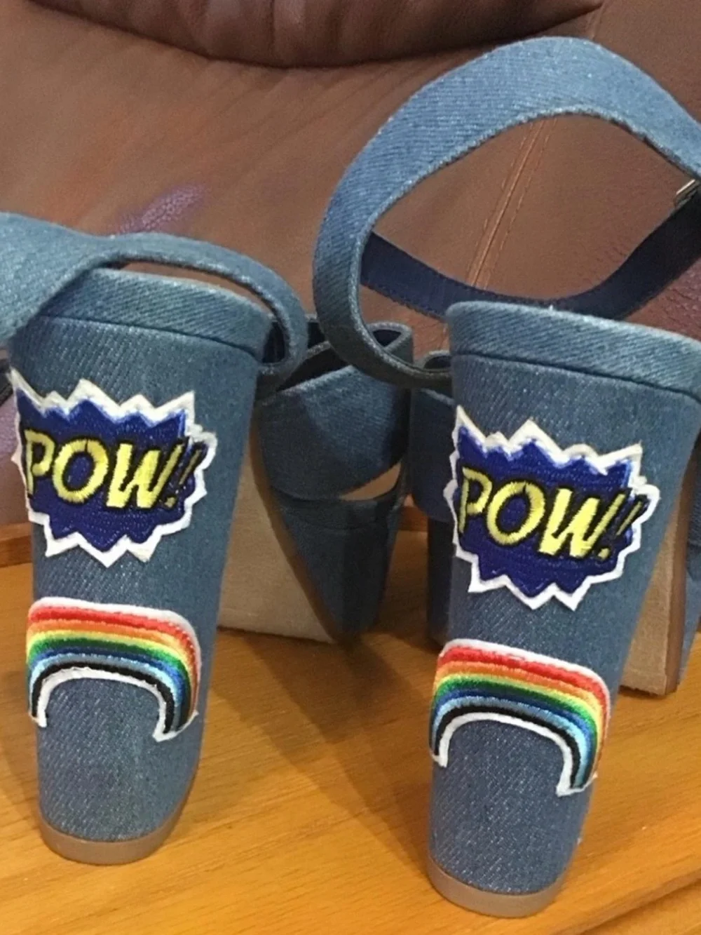 Hippy Block platform Heels/Sandals 5